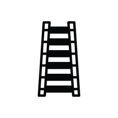 Black solid icon for ladder