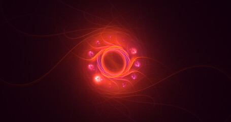 3D rendering abstract round light background