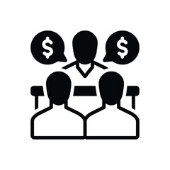 Black solid icon for advisors