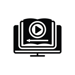 Black solid icon for tutorial