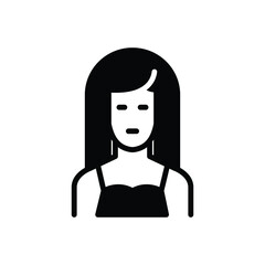 Black solid icon for blond