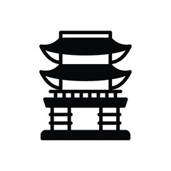 Black solid icon for tokyo