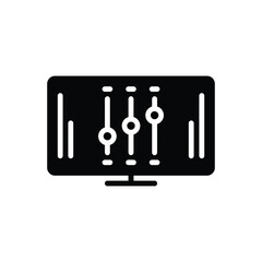 Black solid icon for controls