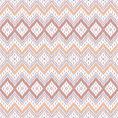Colorful ikat zig zag seamless pattern .Elegant ethnic background. Hand drawn oriental art. Seamless geometric modern Design for background, carpet, mat, wallpaper, clothing, wrapping.
