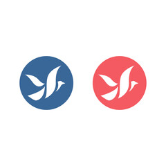 simple modern flying bird logo fly birds graphic template vector illustration