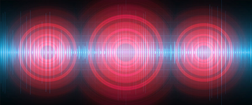 Sound waves oscillating dark light
