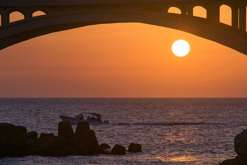 Dramatic view at Alexandria coast  Egypt 