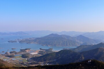panorama view of the sea from the mountain 