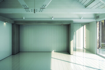 Empty Renovated Villa Designed With Wood - 3D Visualization