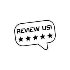 Review us User rating concept isolated on white background