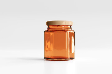 Amber Glass Jar
