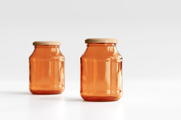 Amber Glass Jar
