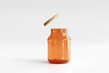 Amber Glass Jar
