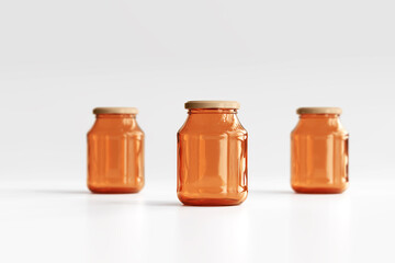 Amber Glass Jar
