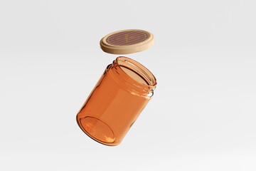 Amber Glass Jar
