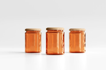 Amber Glass Jar
