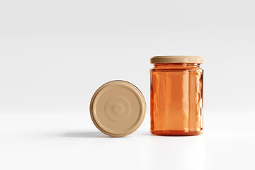 Amber Glass Jar
