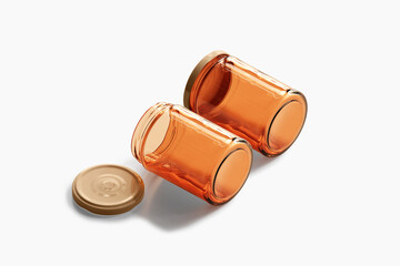Amber Glass Jar
