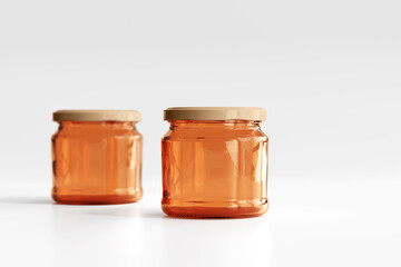 Amber Glass Jar
