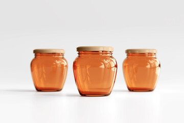 Amber Glass Jar