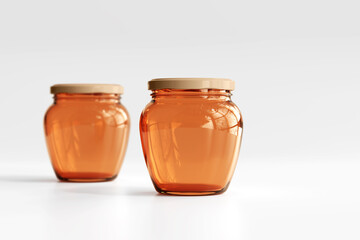 Amber Glass Jar