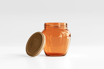 Amber Glass Jar