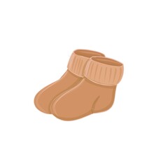 pair of gloves, newborn socks. Infant clothes