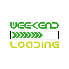 Weekend loading icon isolated on white background