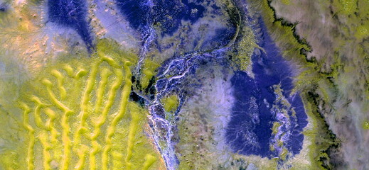   abstract photography of the deserts of Africa from the air. aerial view of desert landscapes,