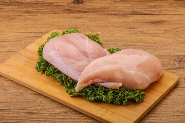 Raw chicken breast for cooking