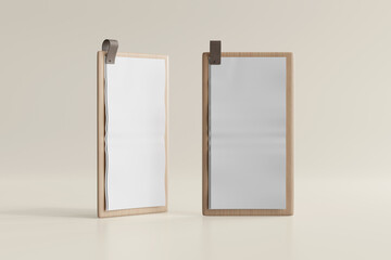 Food Menu on a Wooden Board