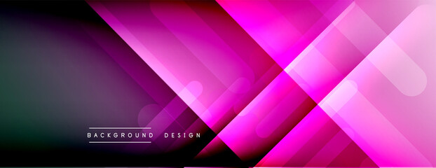 Dynamic lines abstract background. 3D shadow effects and fluid gradients. Modern overlapping forms