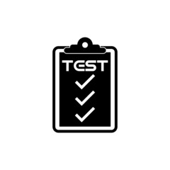 Test icon isolated on white background 