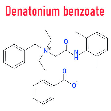 Denatonium benzoate bittering agent. Skeletal formula.
