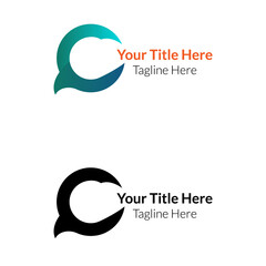 C letter Logo Design template app icon shape