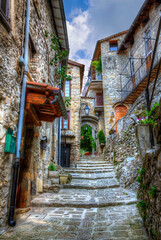 Fototapeta na wymiar From the Village of Luceram, Alpes-Maritimes, Provence, France