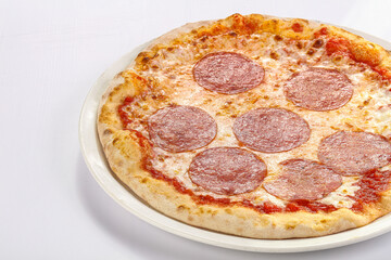 Italian Pizza with sausages and cheese