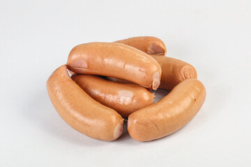 Natural meat sausages with minced meat