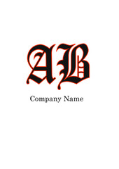 Fototapeta na wymiar AB, BA, A, B abstract logo letters monograms.