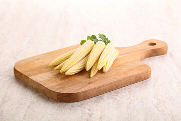 Vegan food - raw baby corn