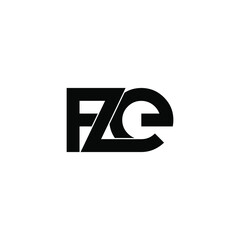 fze initial letter monogram logo design
