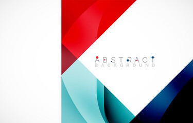 Minimal background. Abstract square shape with round corners created with wavy forms. Vector Illustration For Wallpaper, Banner, Background, Landing Page