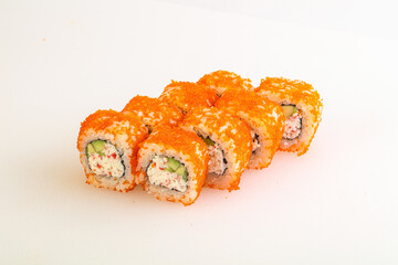 Japanese traditional roll with crab surimi