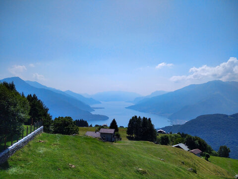 Lake Como view from a mountain