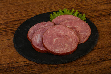 Slices of pork meat ham