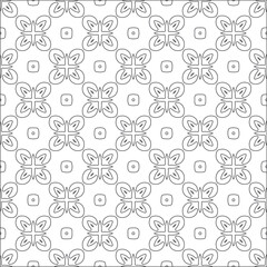 Vector pattern with symmetrical elements . Repeating geometric tiles from striped elements. 