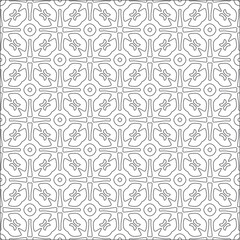 Vector pattern with symmetrical elements . Repeating geometric tiles from striped elements. 