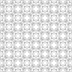 Vector pattern with symmetrical elements . Repeating geometric tiles from striped elements. 