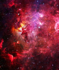 galaxy background with nebula, stardust and bright shining stars. Elements of this image furnished...