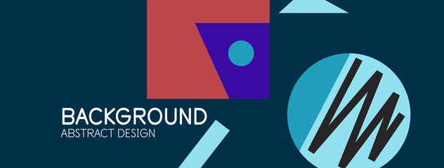 Abstract background with blocks, lines, geometric shapes. Techno or business concept for wallpaper, banner, background, landing page